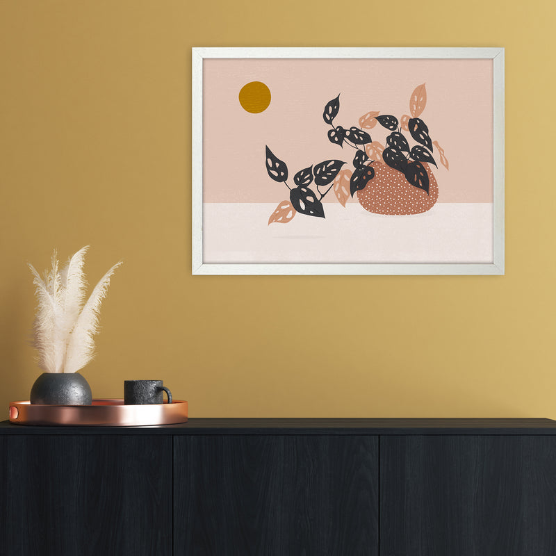 Monkey Mask Plant Botanical Art Print by Kookiepixel A2 Oak Frame
