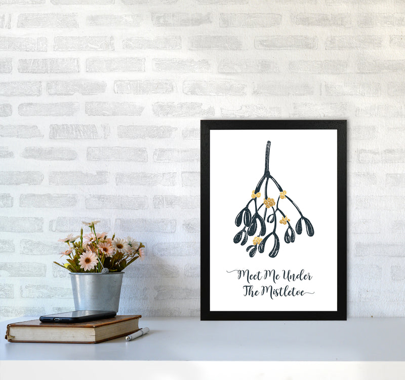 The Mistletoe Christmas Art Print by Kookiepixel A3 White Frame