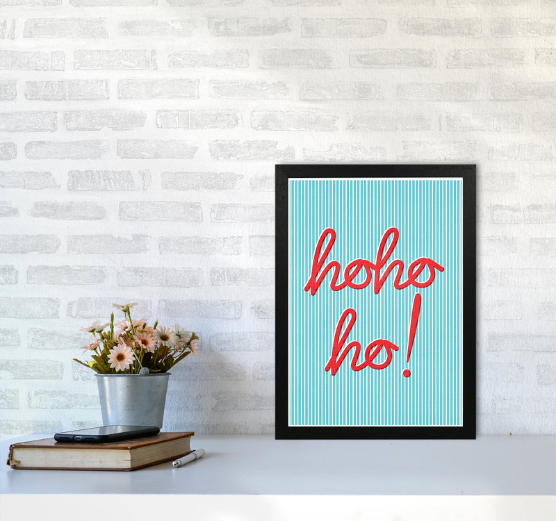 Hohoho Christmas Art Print by Kookiepixel A3 White Frame