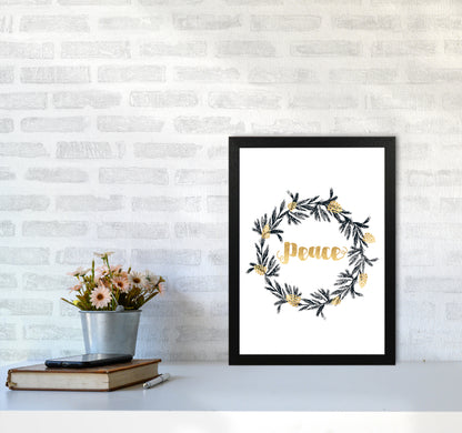 Peace Christmas Art Print by Kookiepixel A3 White Frame
