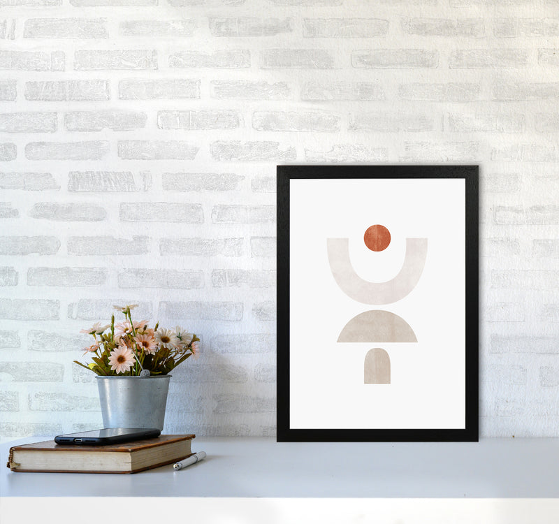 Abstract Geometric No 1 Art Print by Kookiepixel A3 White Frame