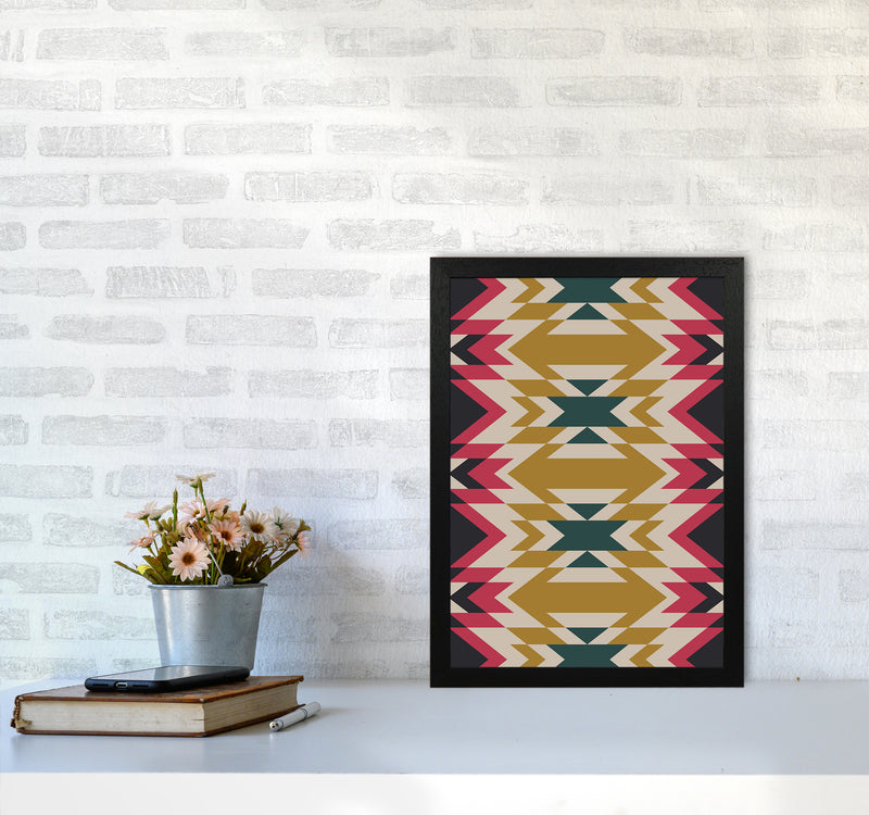 Navajos Print No 2 Abstract Art Print by Kookiepixel A3 White Frame