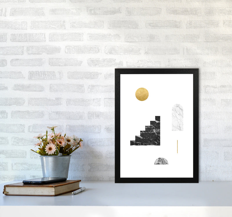 Geometric Shapes No 1  Art Print by Kookiepixel A3 White Frame
