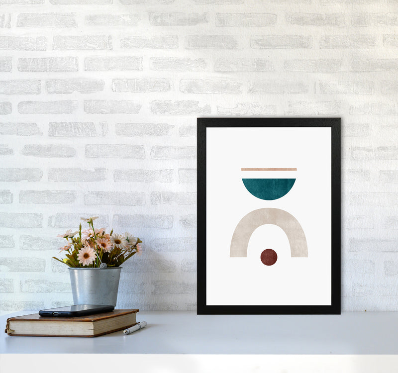 Abstract Geometric No 3 Art Print by Kookiepixel A3 White Frame