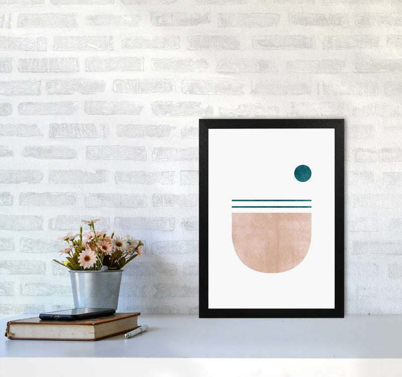 Abstract Geometric No 5 Art Print by Kookiepixel A3 White Frame