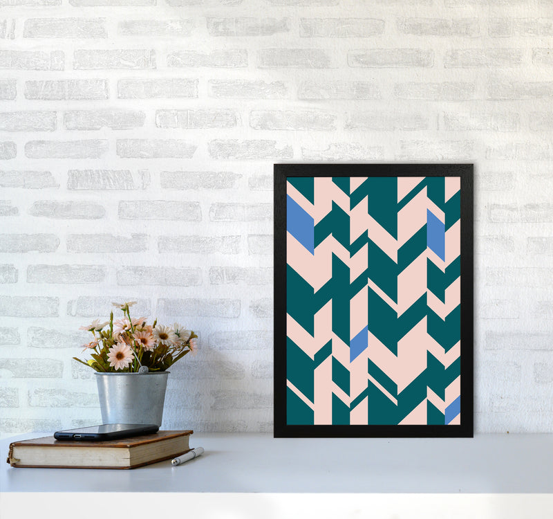 Chevron Art Print by Kookiepixel A3 White Frame