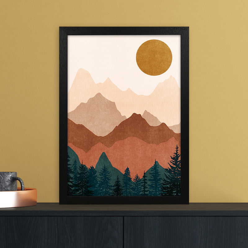Sunset Peaks No 2 A3 Black Frame