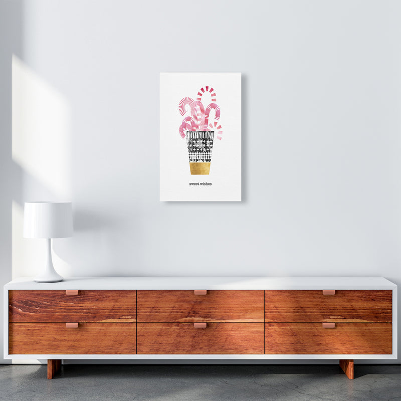 Sweet Wishes Christmas Art Print by Kookiepixel A3 Canvas