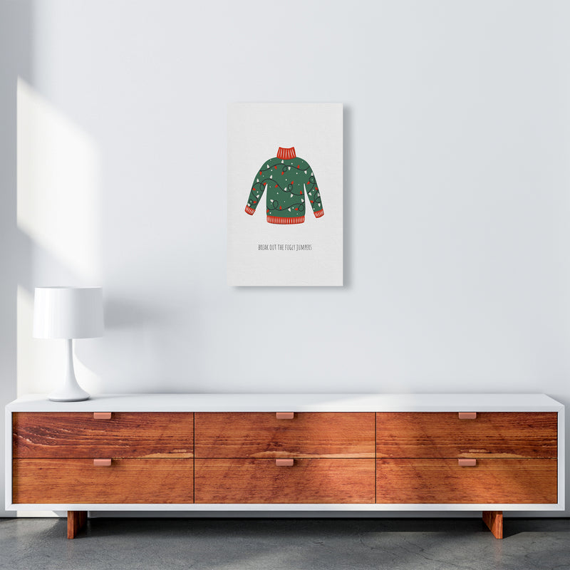 Fugly Jumpers Christmas Art Print by Kookiepixel A3 Canvas