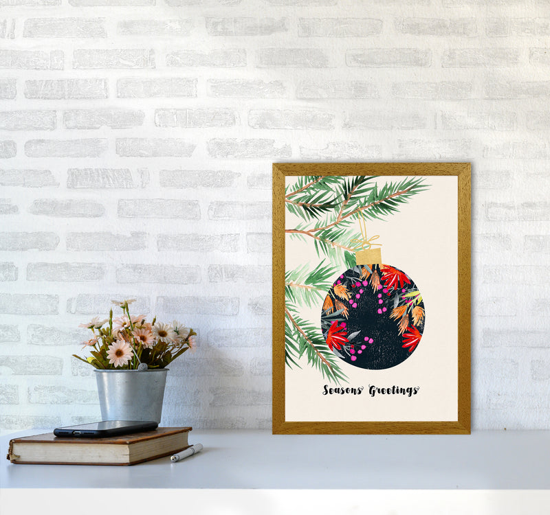 Seasons Greetings Christmas Art Print by Kookiepixel A3 Print Only