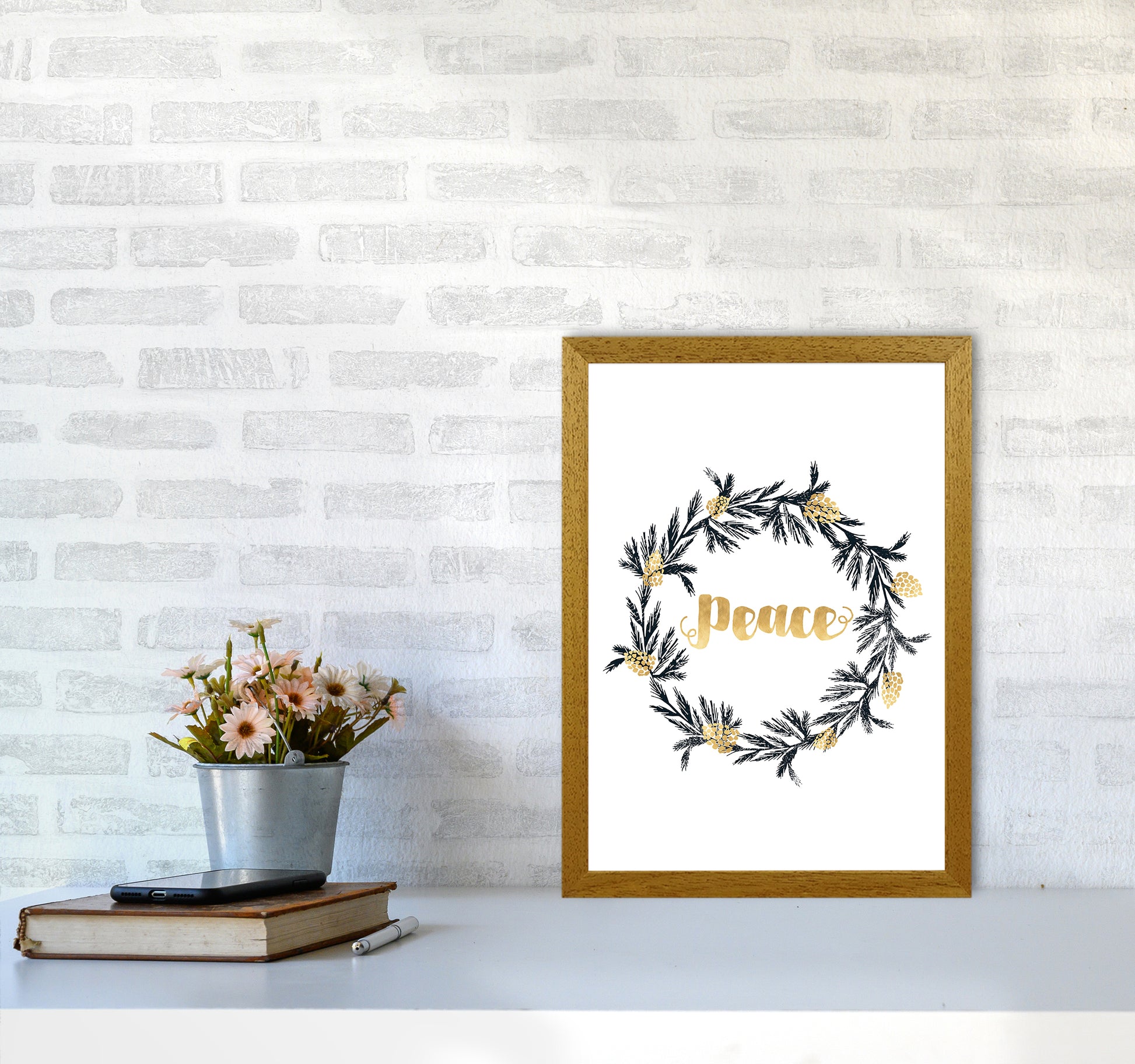 Peace Christmas Art Print by Kookiepixel A3 Print Only