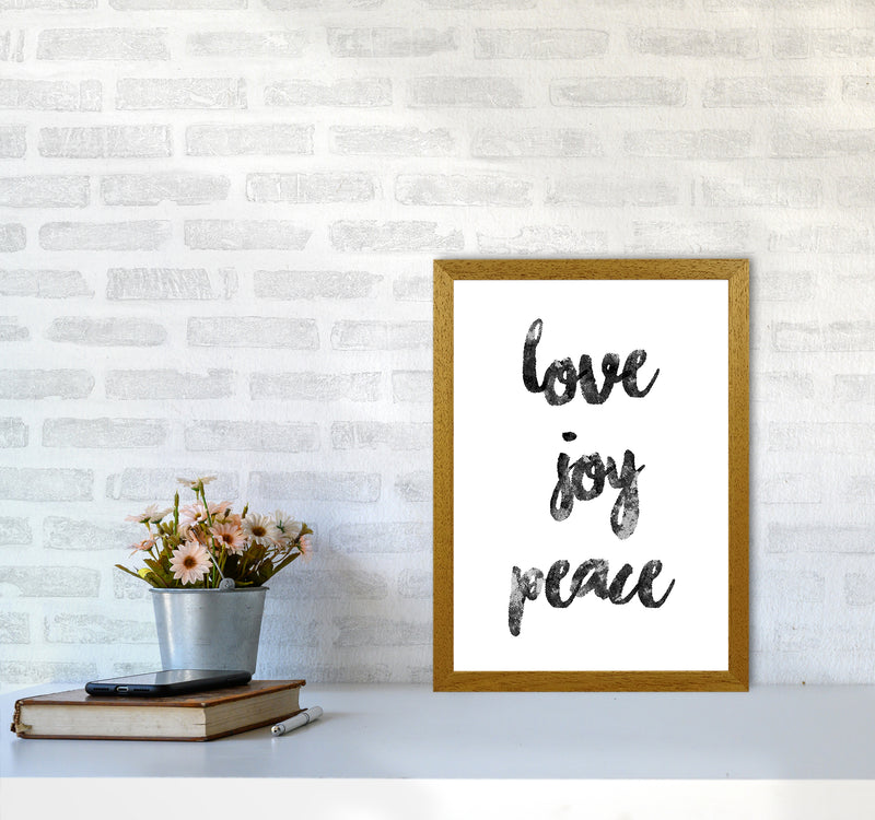 Love Joy Peace Quote Art Print by Kookiepixel A3 Print Only
