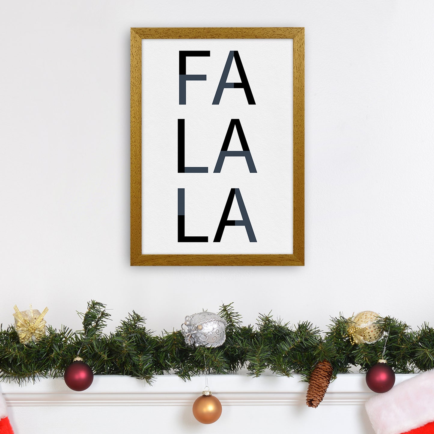 Falala Christmas Art Print by Kookiepixel A3 Print Only
