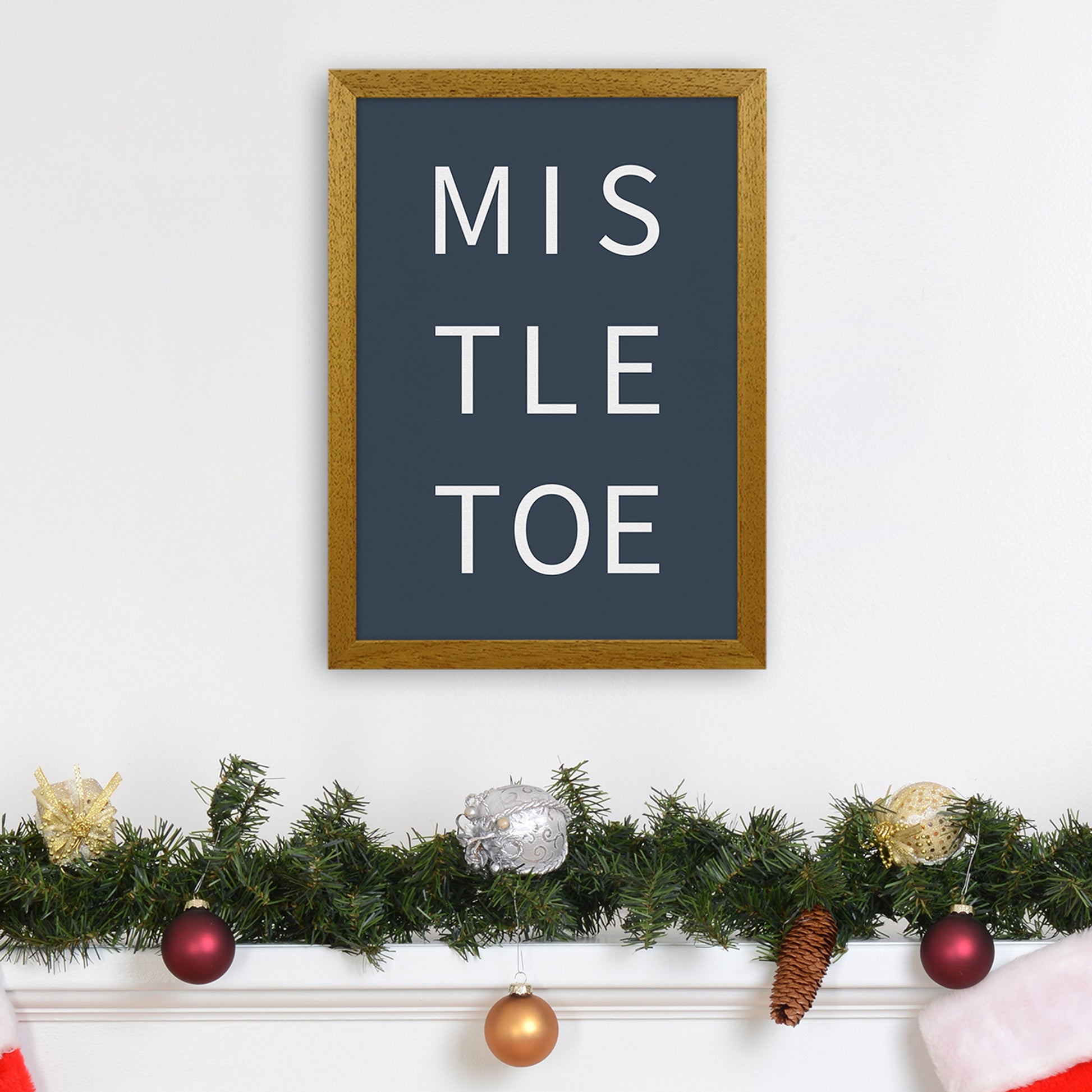 Mistletoe Christmas Art Print by Kookiepixel A3 Print Only