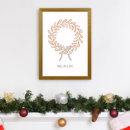Peace joy love Christmas Art Print by Kookiepixel A3 Print Only