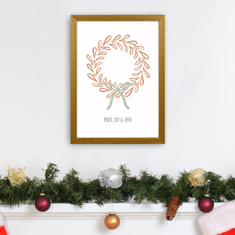 Peace joy love Christmas Art Print by Kookiepixel A3 Print Only