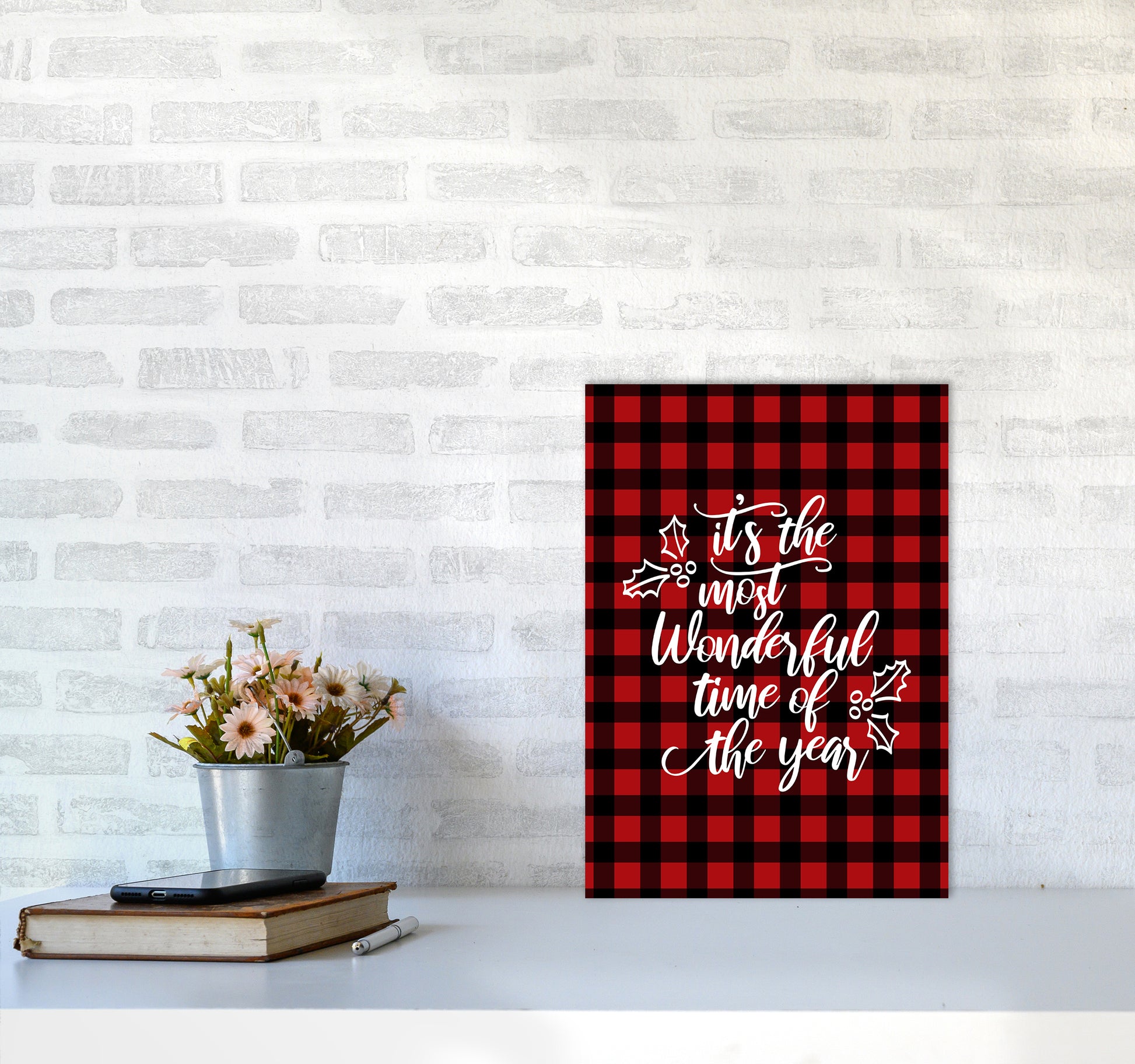 Wonderful time Christmas Art Print by Kookiepixel A3 Black Frame