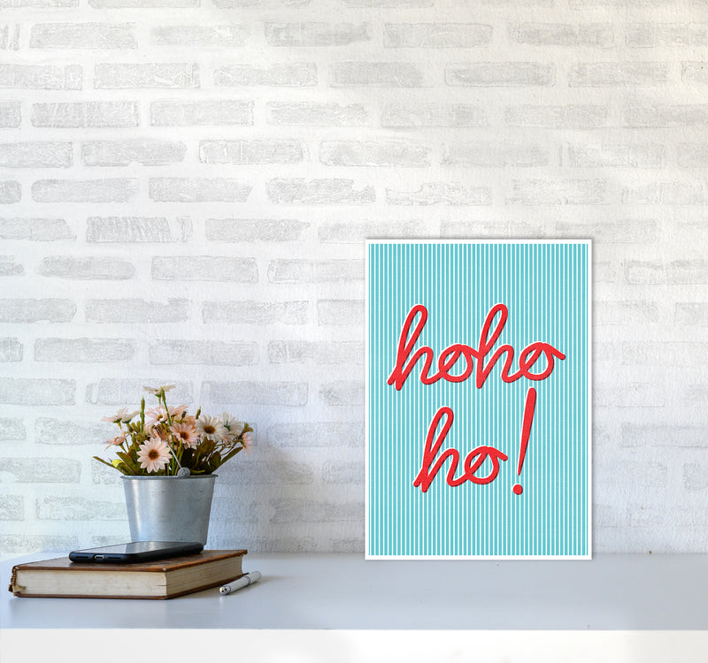Hohoho Christmas Art Print by Kookiepixel A3 Black Frame