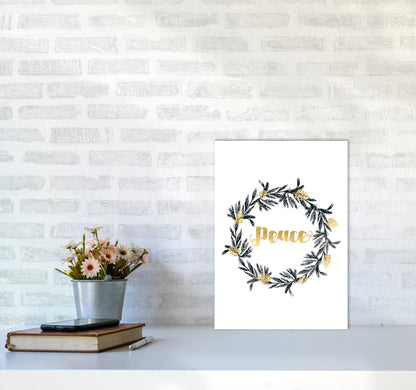 Peace Christmas Art Print by Kookiepixel A3 Black Frame