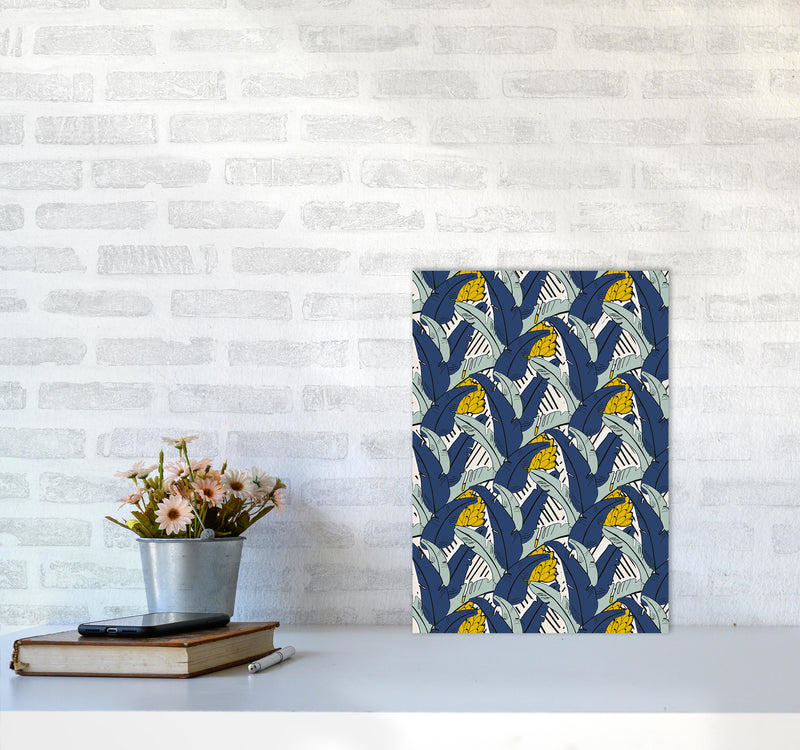 Tropical Fever Abstract Art Print by Kookiepixel A3 Black Frame