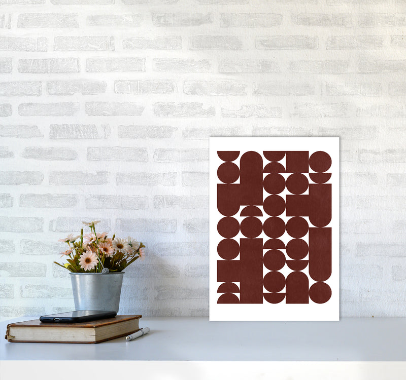 Stacked Abstract Art Print by Kookiepixel A3 Black Frame