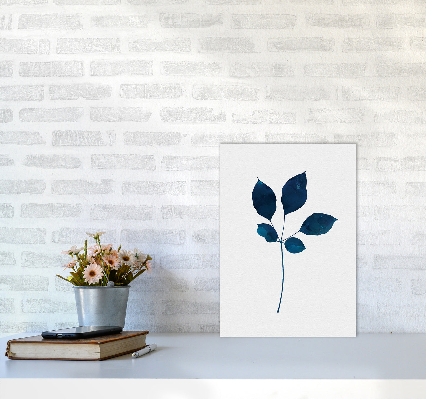 Foliage No 2 Botanical Art Print by Kookiepixel A3 Black Frame