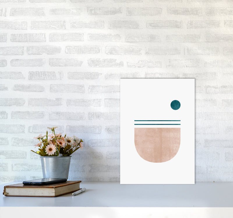 Abstract Geometric No 5 Art Print by Kookiepixel A3 Black Frame