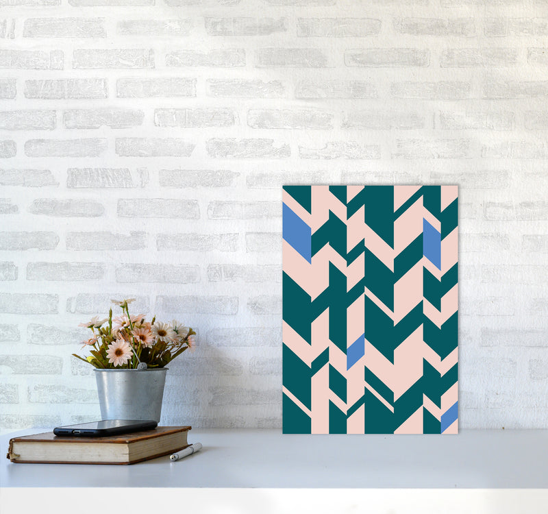Chevron Art Print by Kookiepixel A3 Black Frame