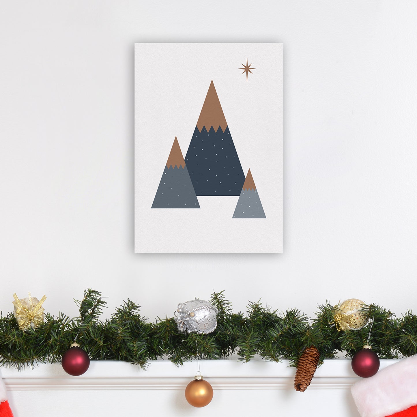 Geometric Trees Art Print by Kookiepixel A3 Black Frame