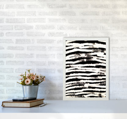 Strokes Abstract Art Print by Kookiepixel A3 Oak Frame