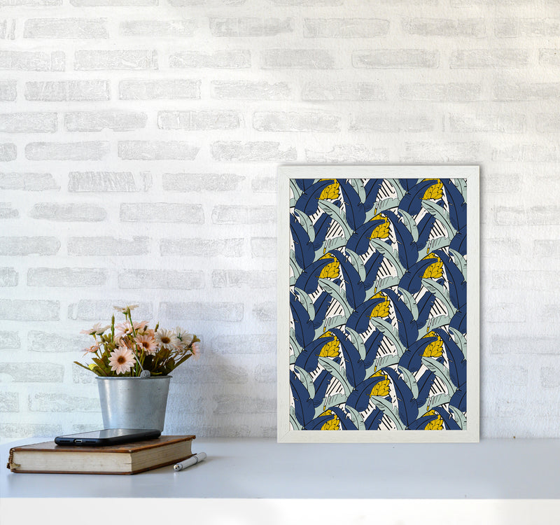 Tropical Fever Abstract Art Print by Kookiepixel A3 Oak Frame