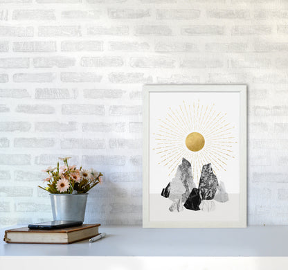 Rock Formation No 1 Art Print by Kookiepixel A3 Oak Frame