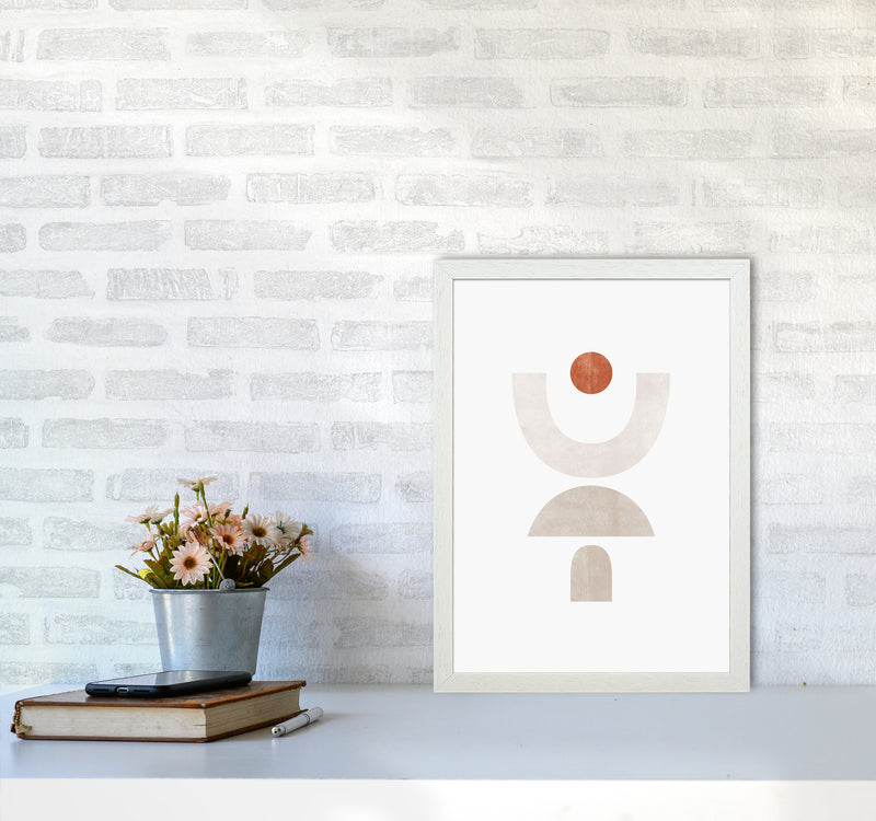 Abstract Geometric No 1 Art Print by Kookiepixel A3 Oak Frame