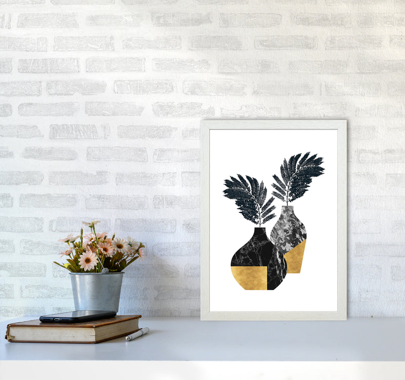 Vases No 1 Art Print by Kookiepixel A3 Oak Frame
