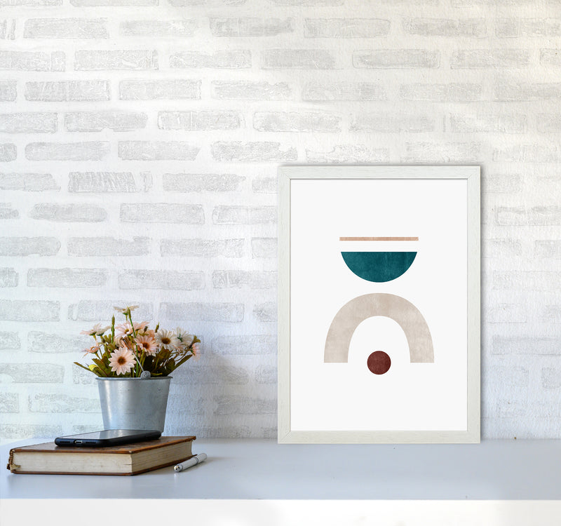 Abstract Geometric No 3 Art Print by Kookiepixel A3 Oak Frame