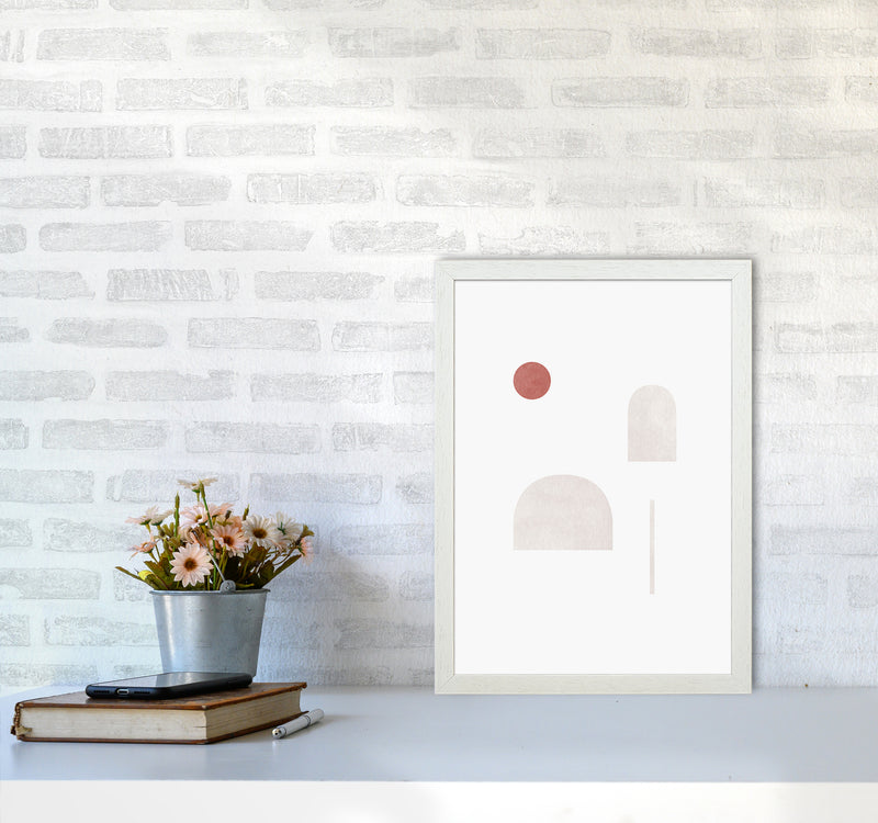 Abstract Geometric No 6 Art Print by Kookiepixel A3 Oak Frame