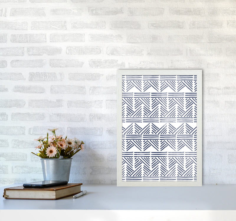 Aztec Print Art Print by Kookiepixel A3 Oak Frame