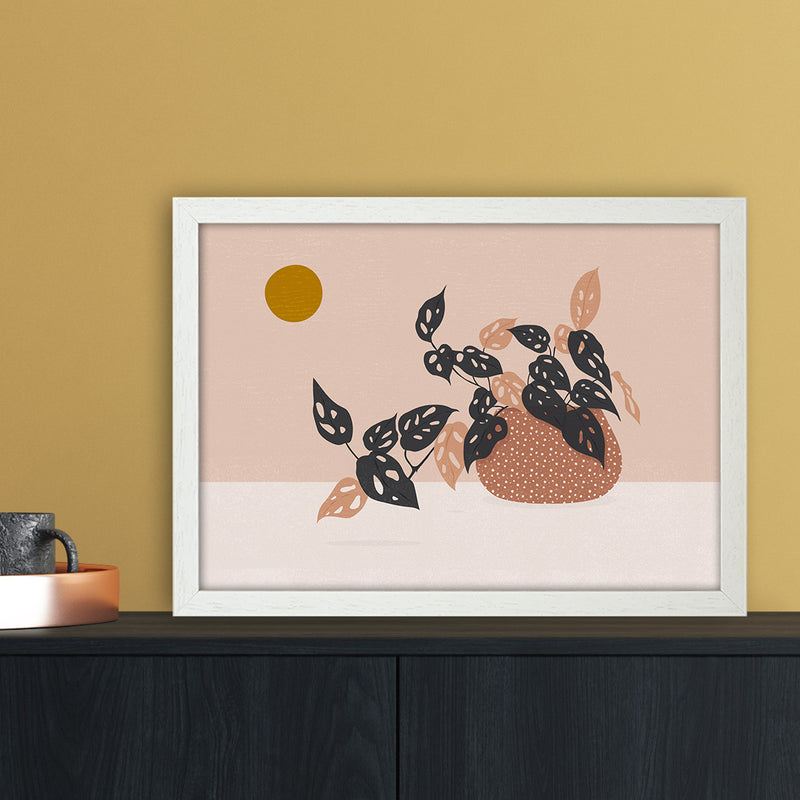 Monkey Mask Plant Botanical Art Print by Kookiepixel A3 Oak Frame