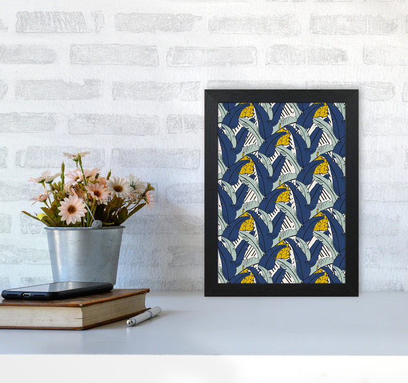 Tropical Fever Abstract Art Print by Kookiepixel A4 White Frame