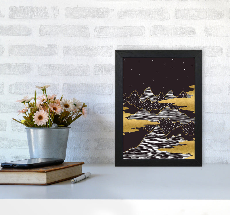 Starry Sky Art Print by Kookiepixel A4 White Frame