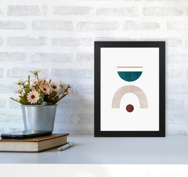 Abstract Geometric No 3 Art Print by Kookiepixel A4 White Frame