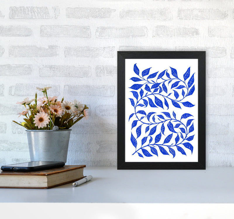 Foliage No 1 Botanical Art Print by Kookiepixel A4 White Frame