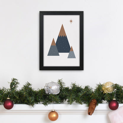 Geometric Trees Art Print by Kookiepixel A4 White Frame