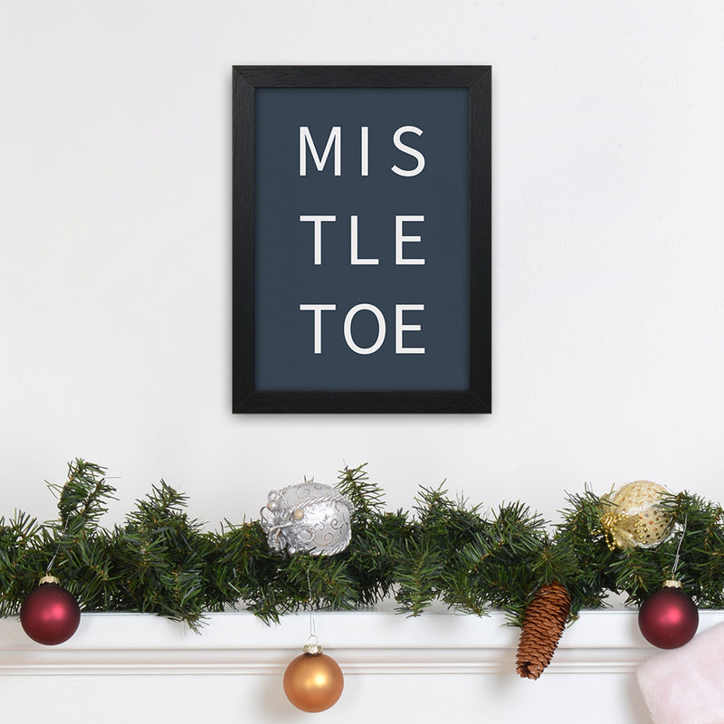 Mistletoe Christmas Art Print by Kookiepixel A4 White Frame