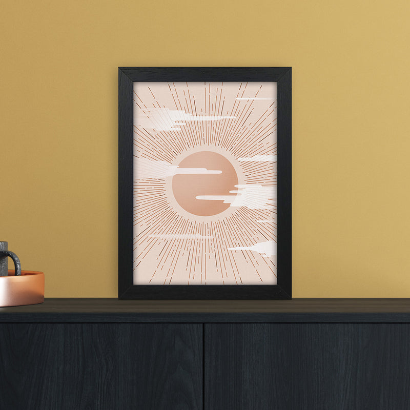 The Sun Landscape Art Print by Kookiepixel A4 White Frame
