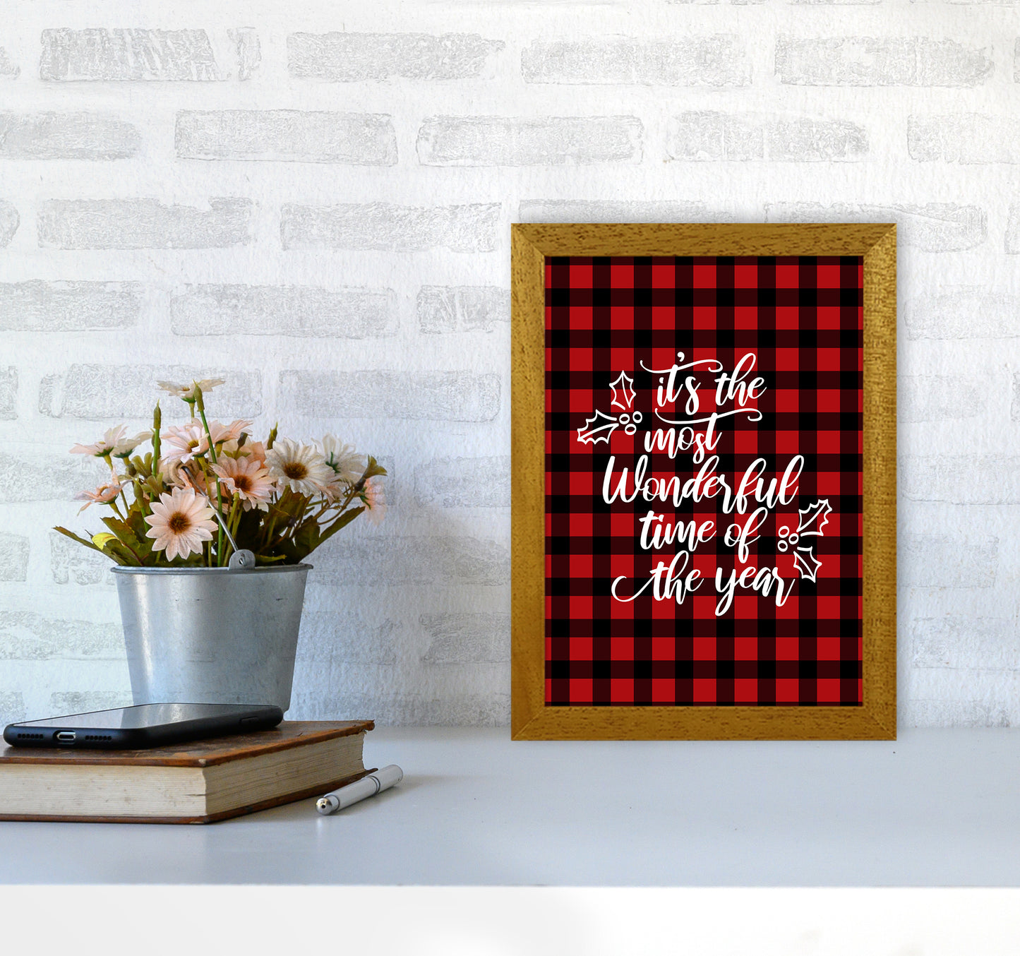 Wonderful time Christmas Art Print by Kookiepixel A4 Print Only