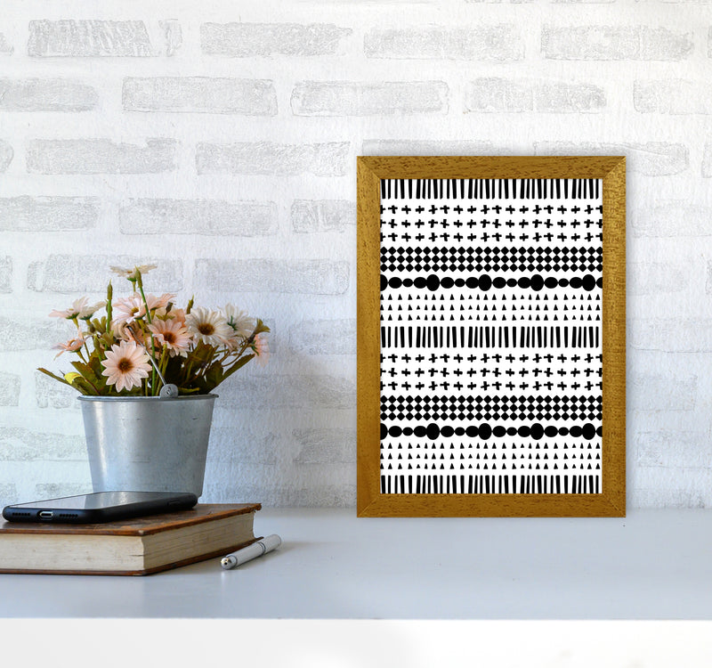 Scandi Pattern No 1 Abstract Art Print by Kookiepixel A4 Print Only