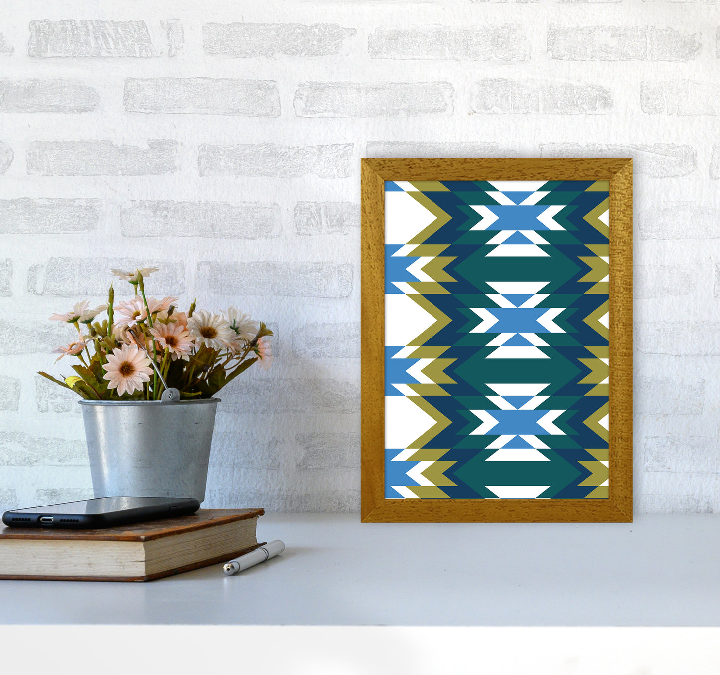 Navajos Print No 1 Abstract Art Print by Kookiepixel A4 Print Only