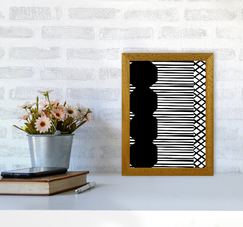 Patchwork Abstract Art Print by Kookiepixel A4 Print Only
