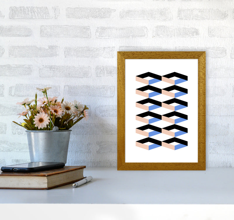 Cubes Geometric Art Print by Kookiepixel A4 Print Only